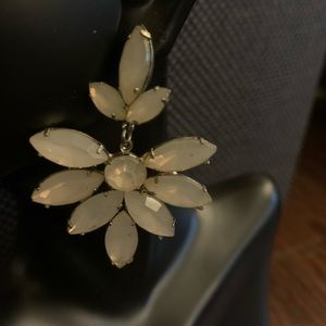 Pink gemstone earrings.